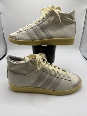 Size 11.5 - Adidas Jabbar High Off White Orbit Grey Basketball Shoes New w/ Tag